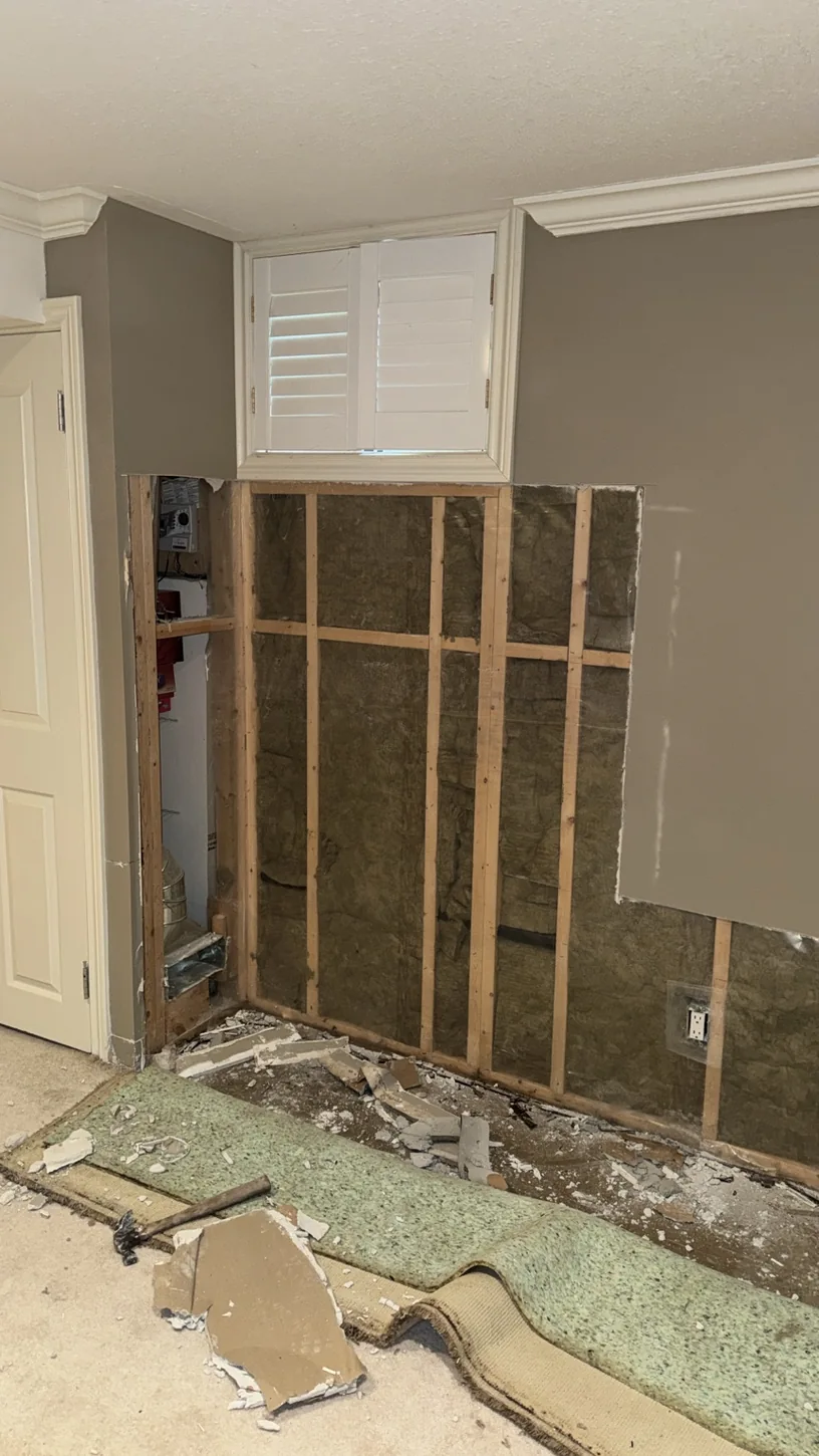 Basement demolition in progress